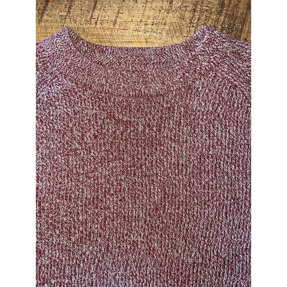 Mens‎ GH Bass Red Burgundy Heathered 100% Cotton Pullover Sweater L - Picture 4 of 6